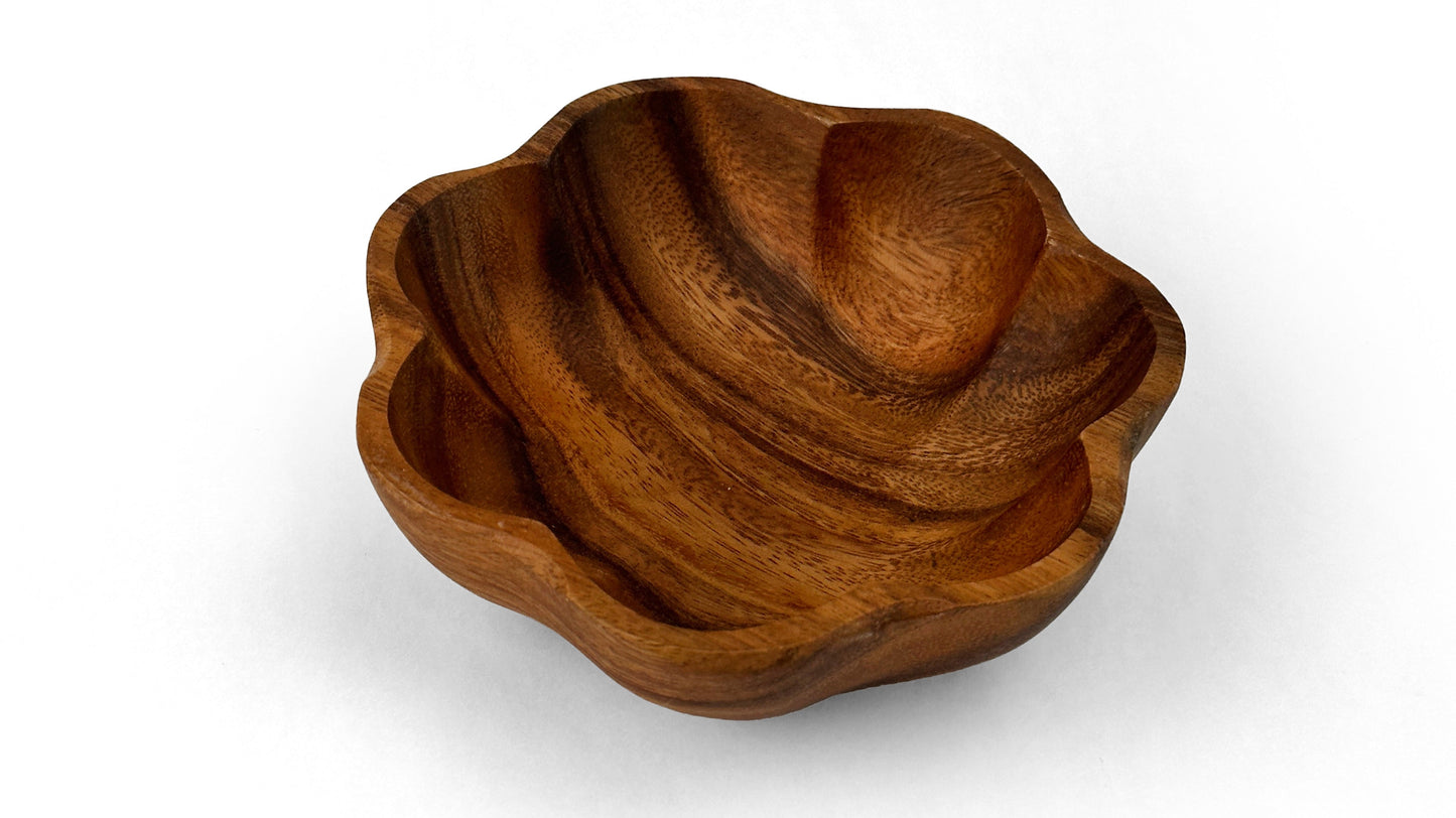 Wooden Flare Bowl Salad Bowl Smoothie Bowl