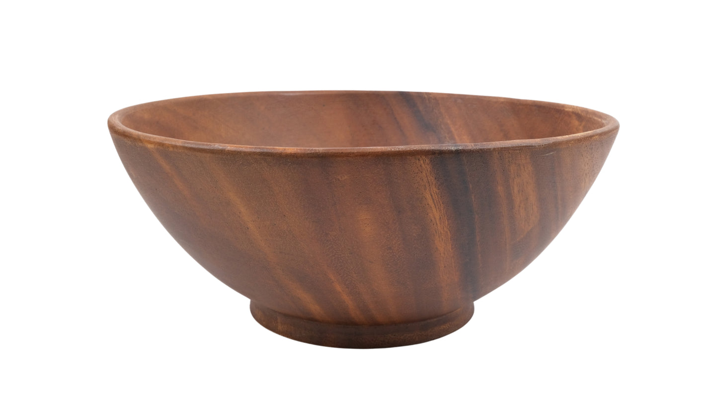 Wooden Wok Bowl Salad Bowl
