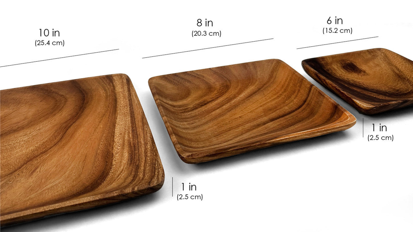 Wooden Square Plates Wooden Platter