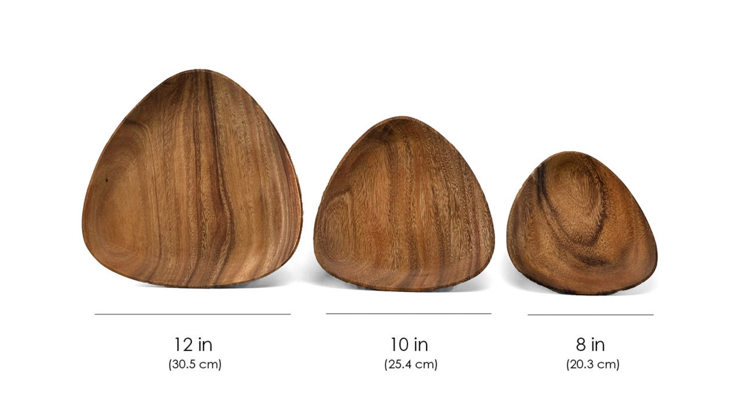 Wooden Triangle Plates Wooden Platter