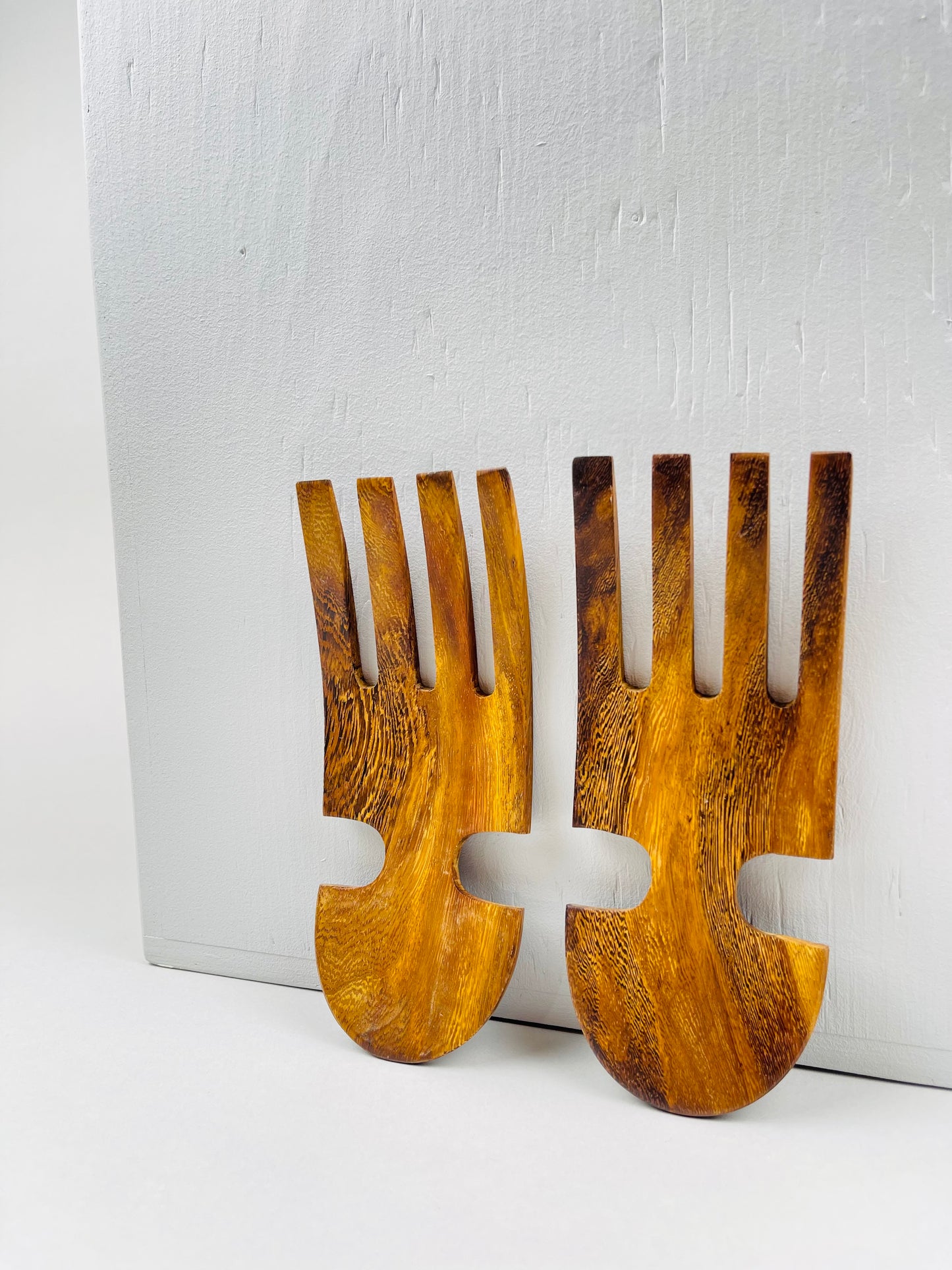 Wood Salad Tosser Set