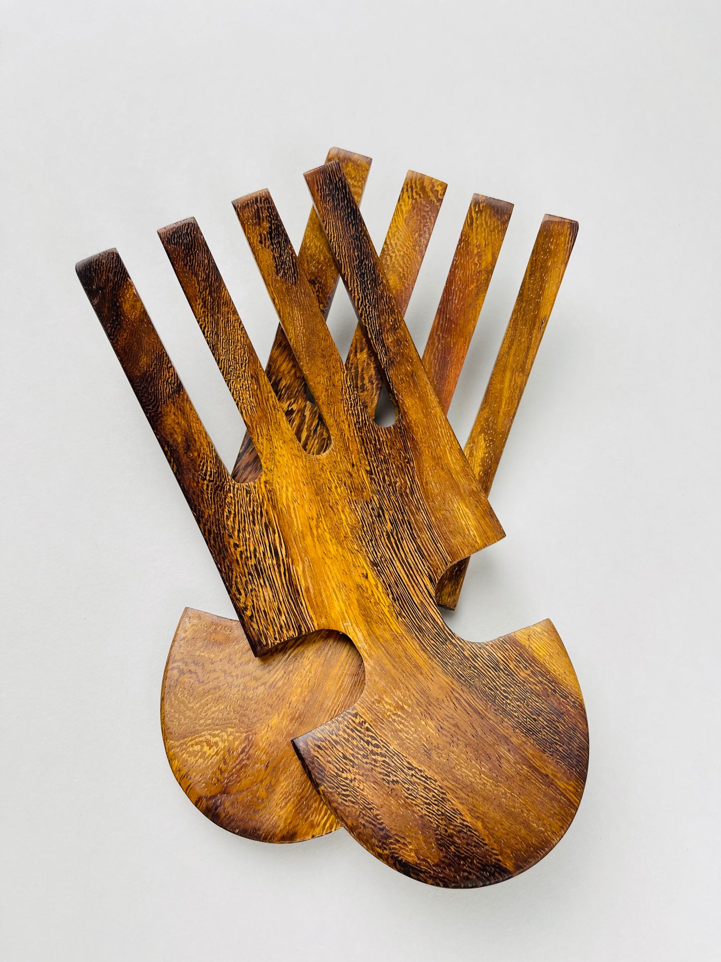 Wood Salad Tosser Set