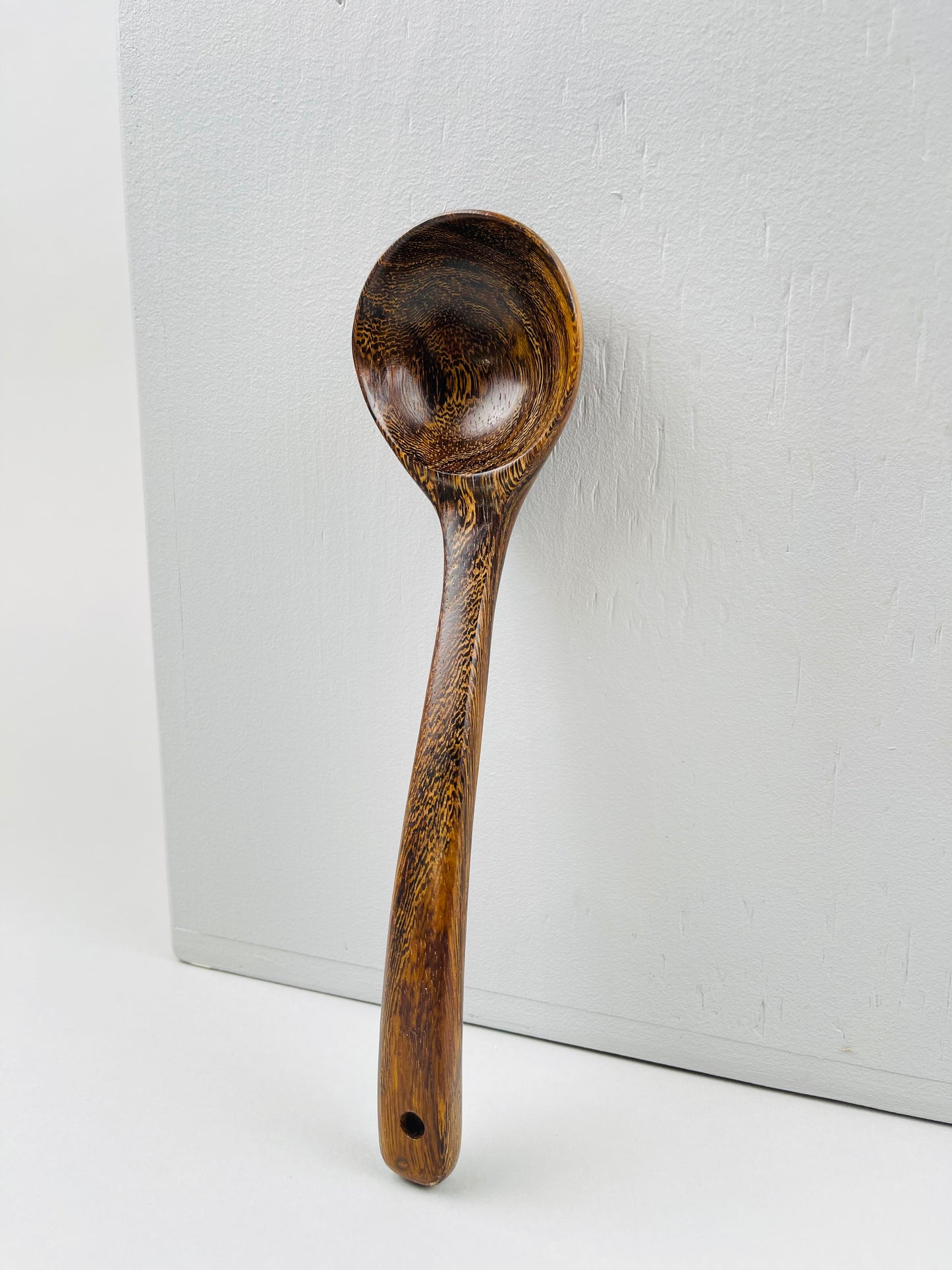 Wood Soup Ladle – Round and Oval with Slanted Handle