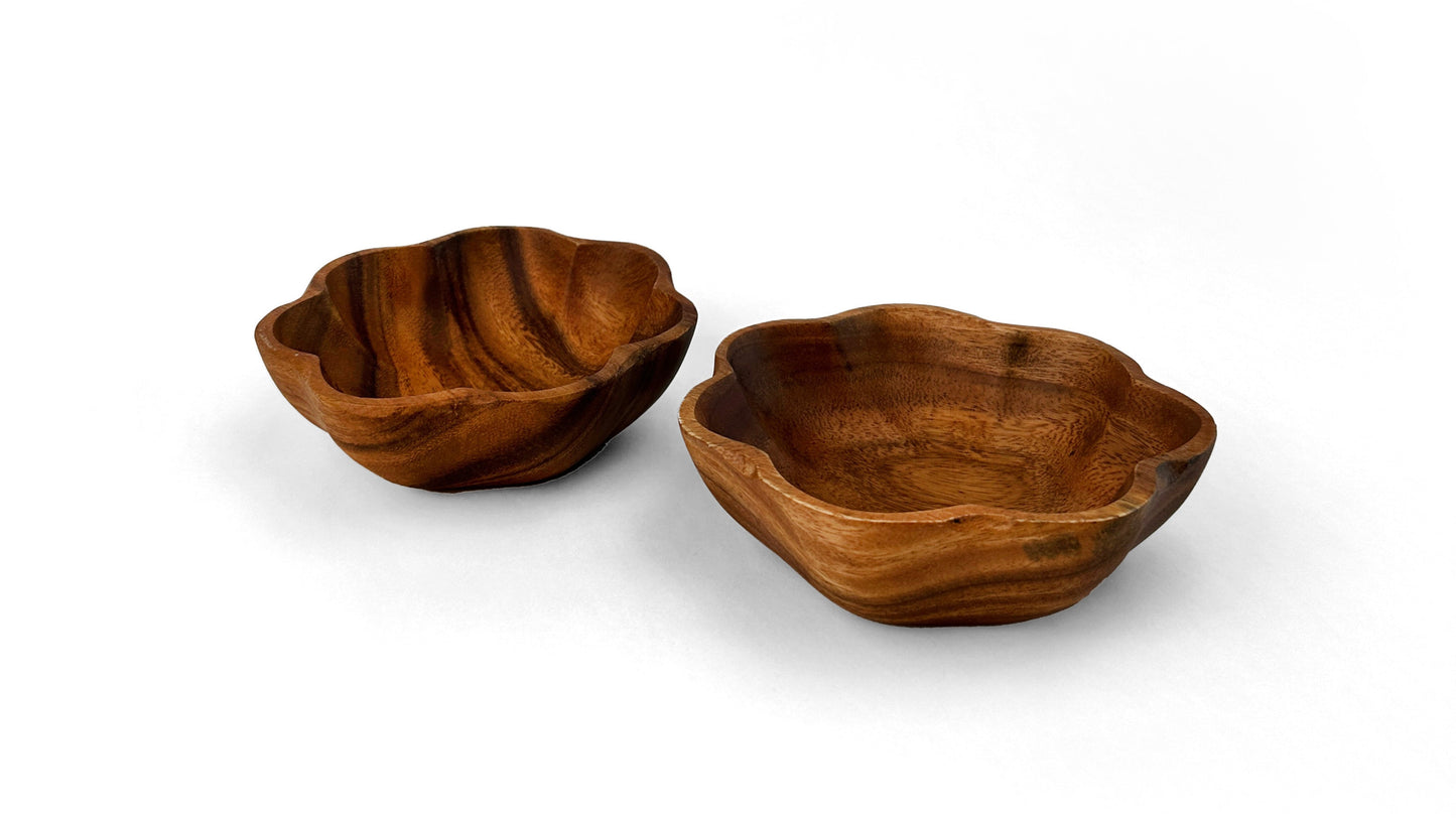 Wooden Flare Bowl Salad Bowl Smoothie Bowl
