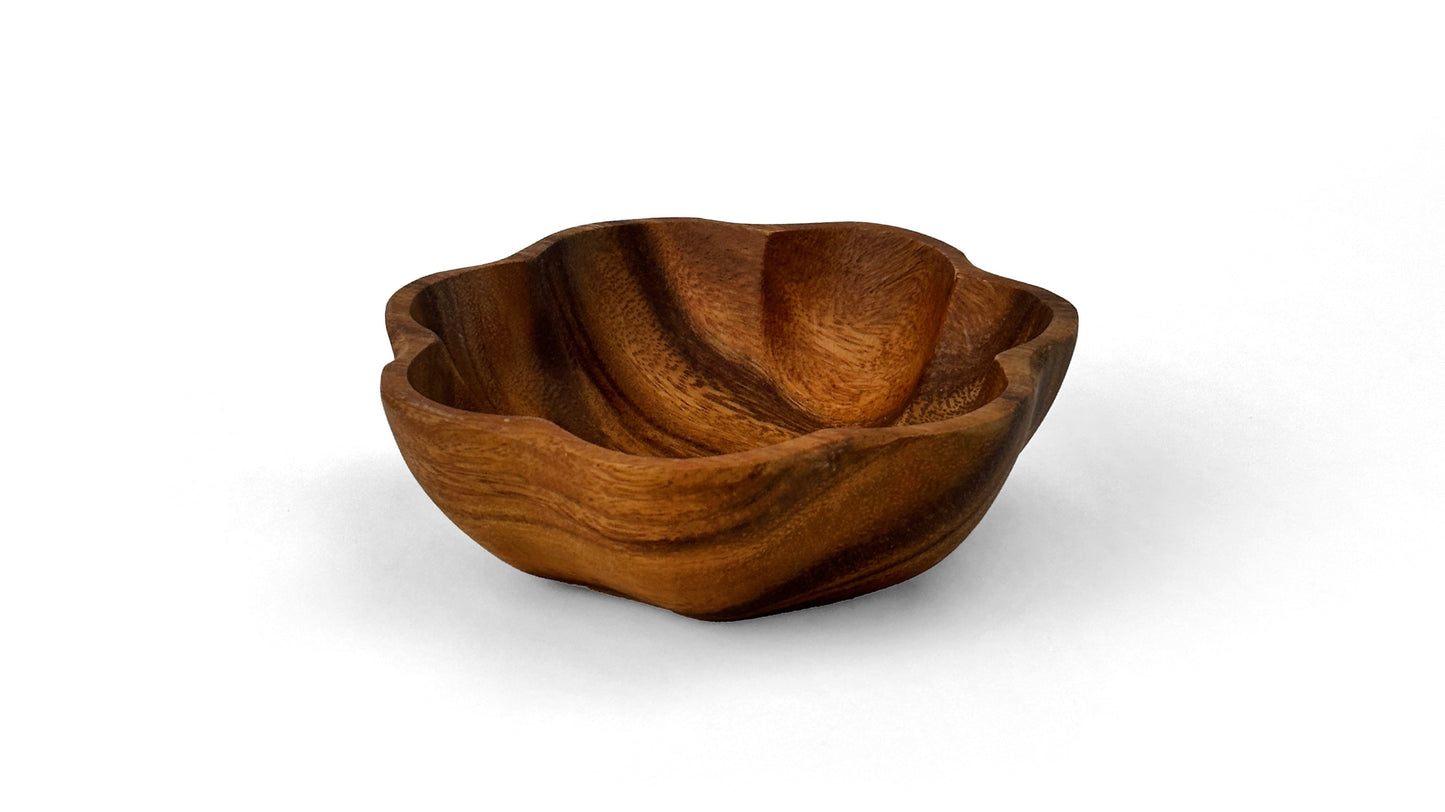 Wooden Flare Bowl Salad Bowl Smoothie Bowl