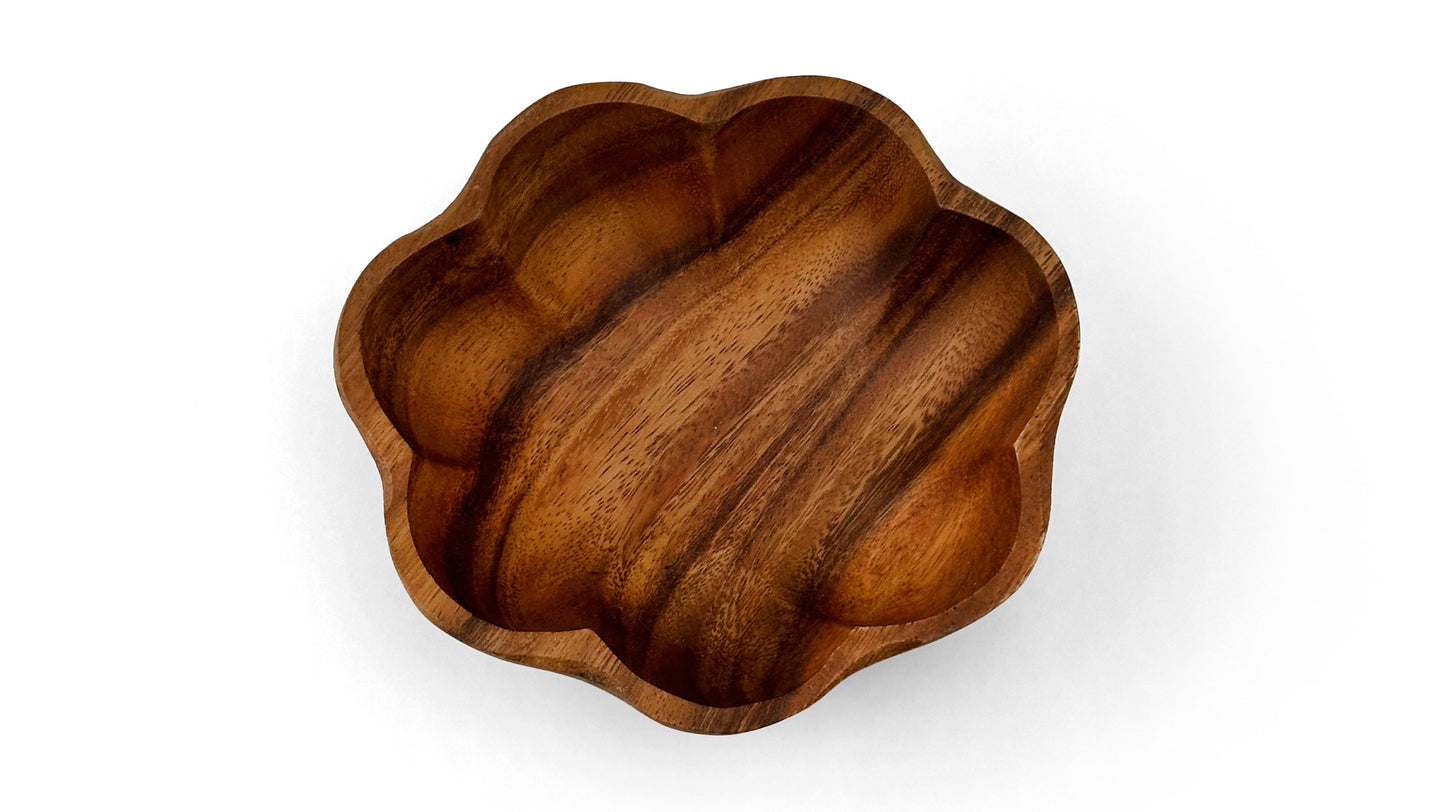 Wooden Flare Bowl Salad Bowl Smoothie Bowl