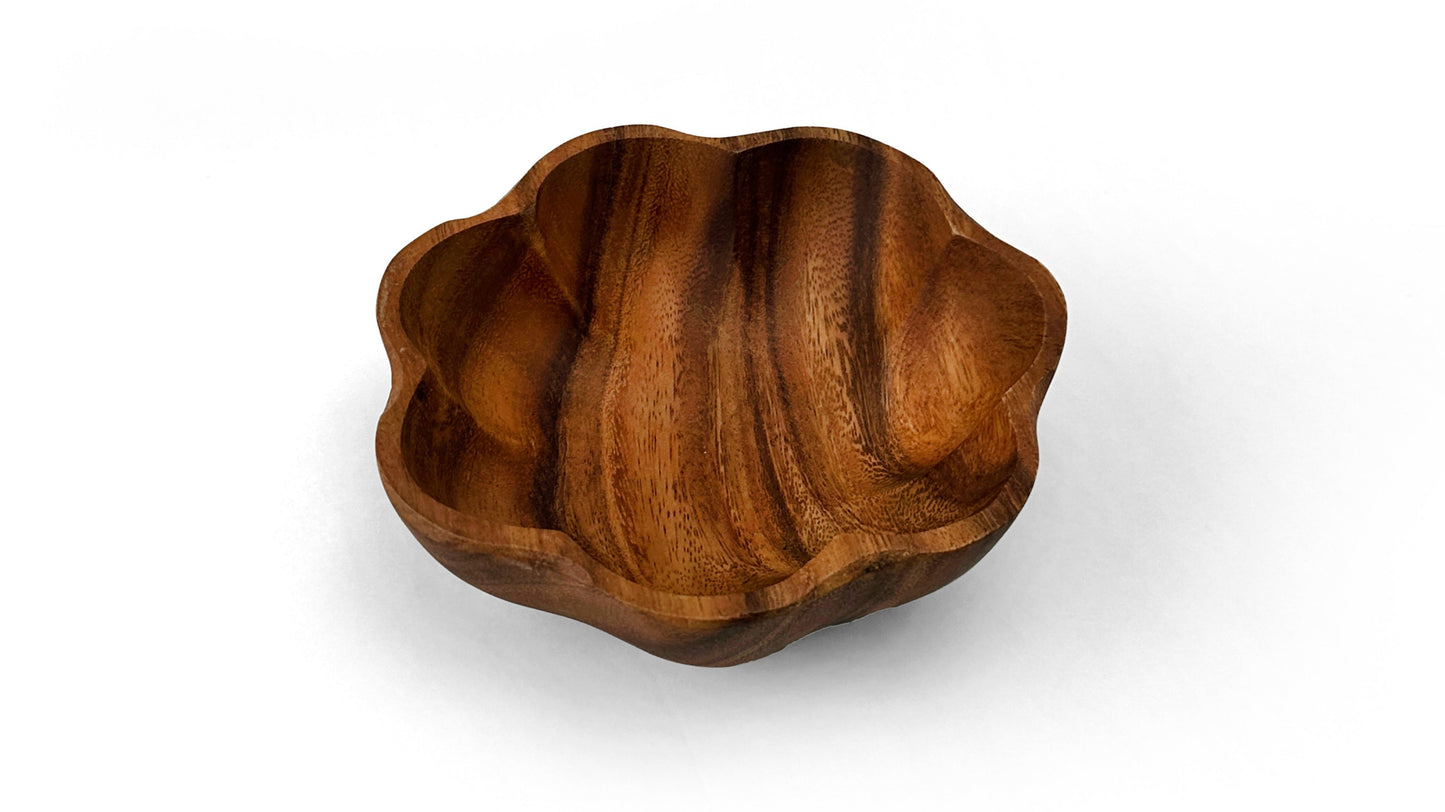 Wooden Flare Bowl Salad Bowl Smoothie Bowl