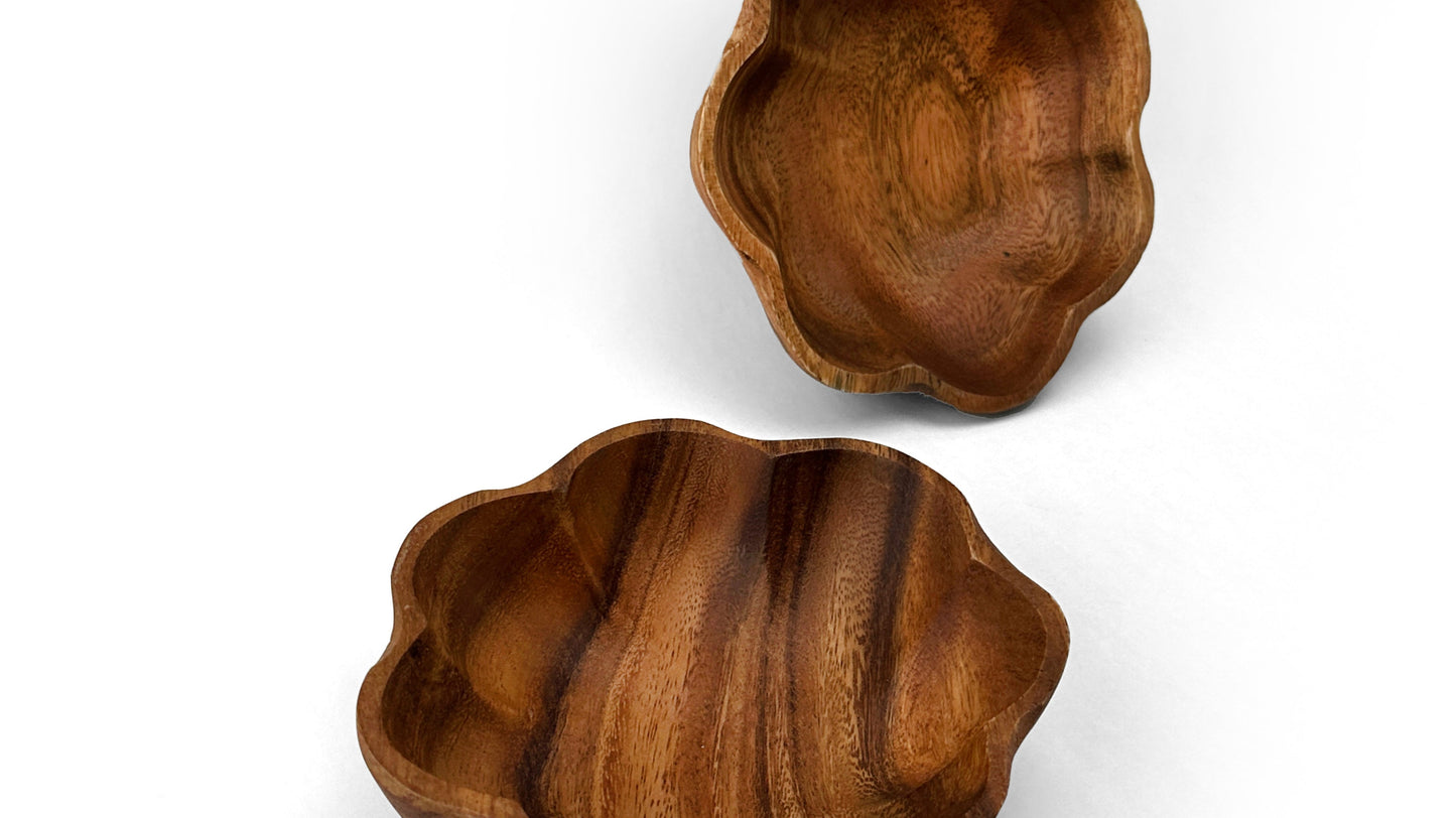 Wooden Flare Bowl Salad Bowl Smoothie Bowl