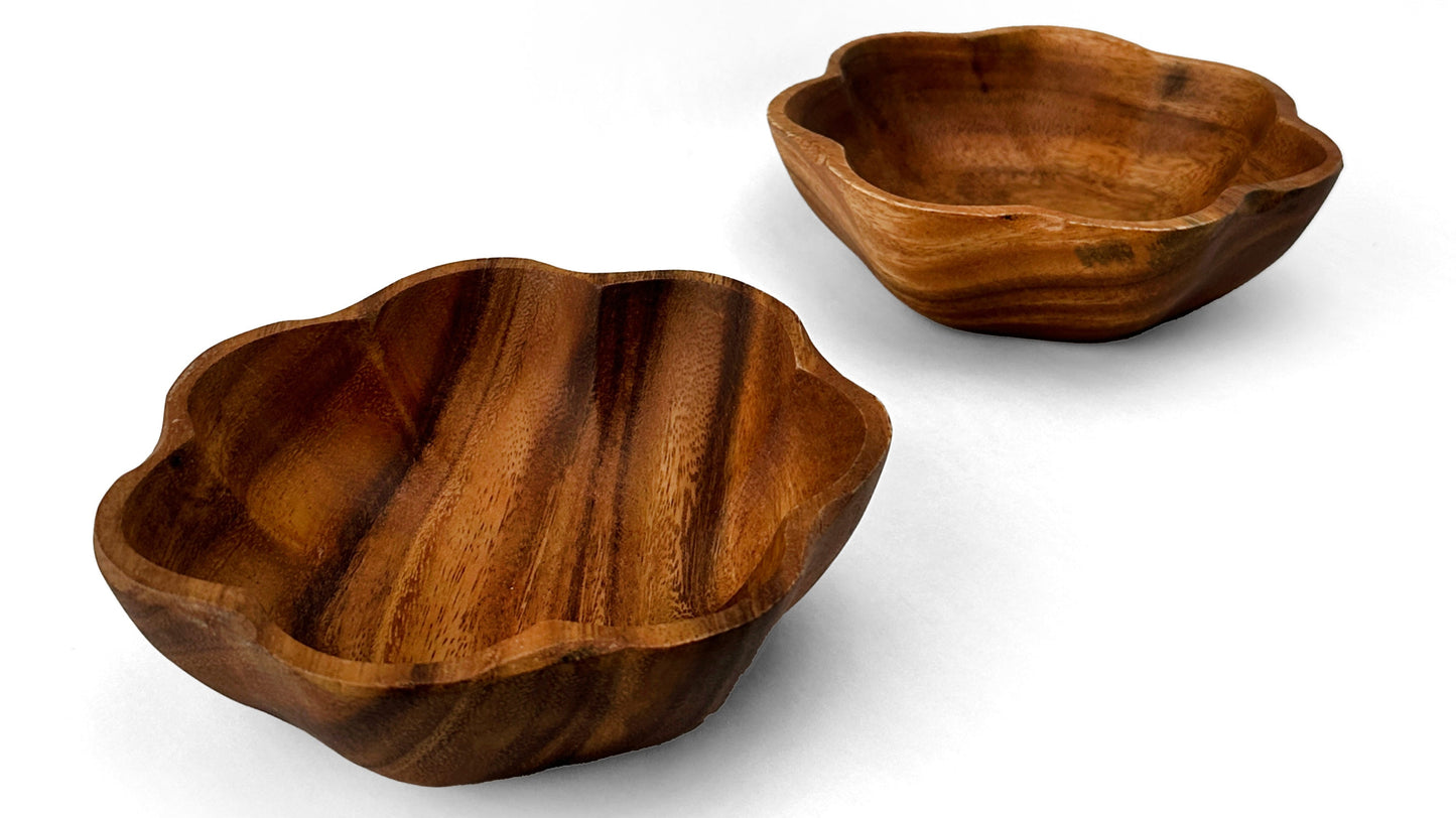 Wooden Flare Bowl Salad Bowl Smoothie Bowl
