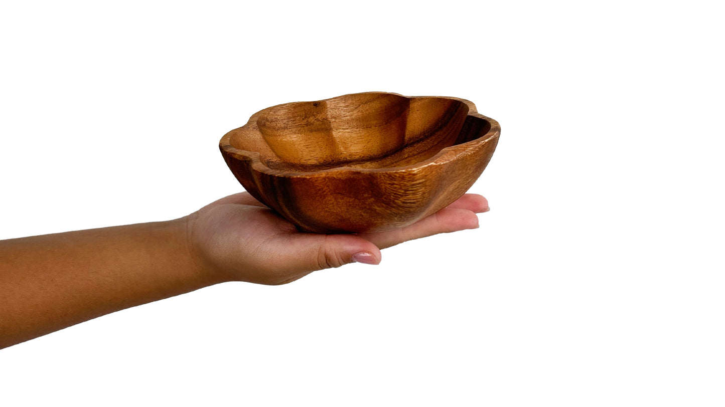 Wooden Flare Bowl Salad Bowl Smoothie Bowl
