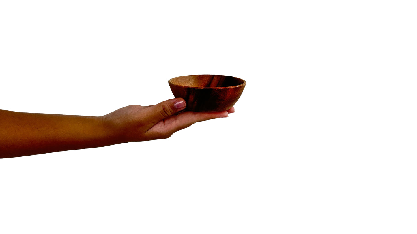 Wooden Squash Bowl Spice Bowl Sauce Bowl Dipping Bowl
