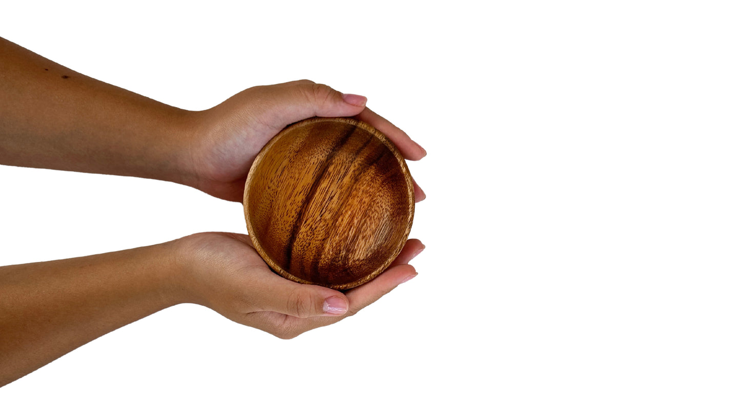 Wooden Squash Bowl Spice Bowl Sauce Bowl Dipping Bowl