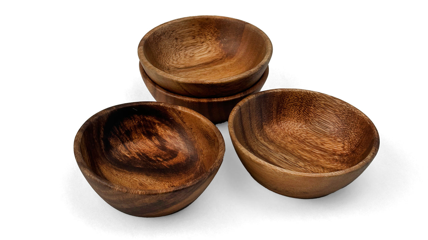 Wooden Squash Bowl Spice Bowl Sauce Bowl Dipping Bowl