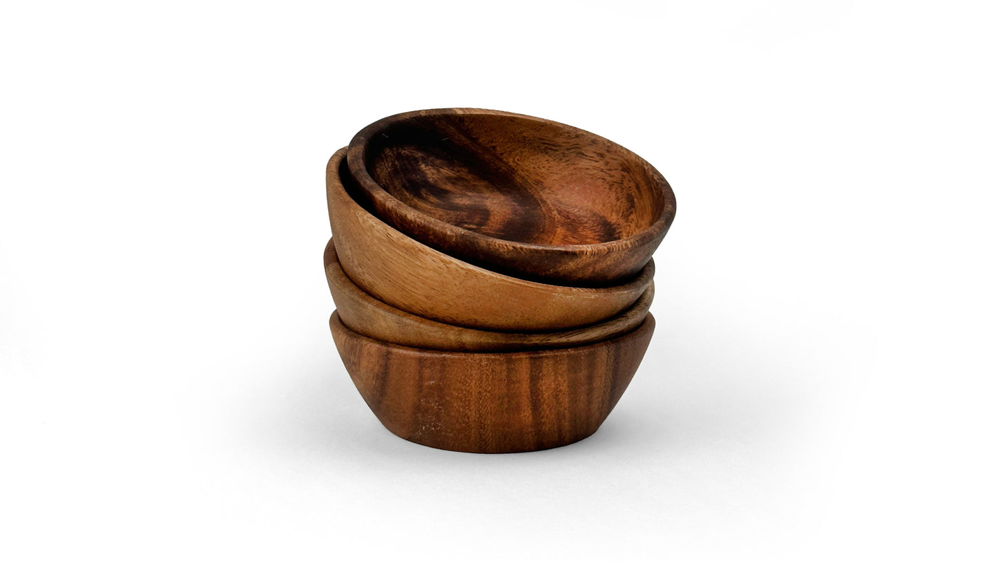 Wooden Squash Bowl Spice Bowl Sauce Bowl Dipping Bowl