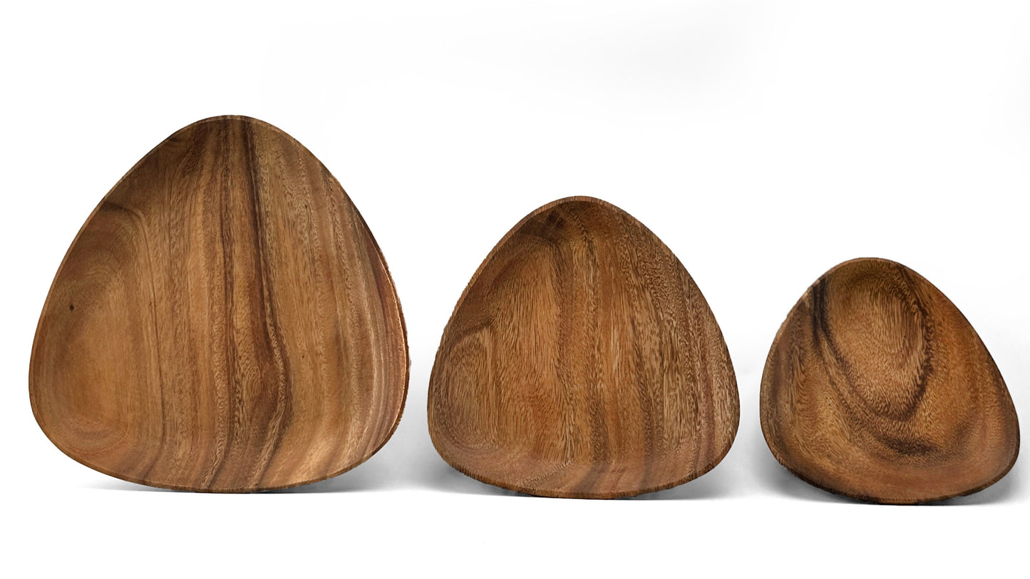 Wooden Triangle Plates Wooden Platter