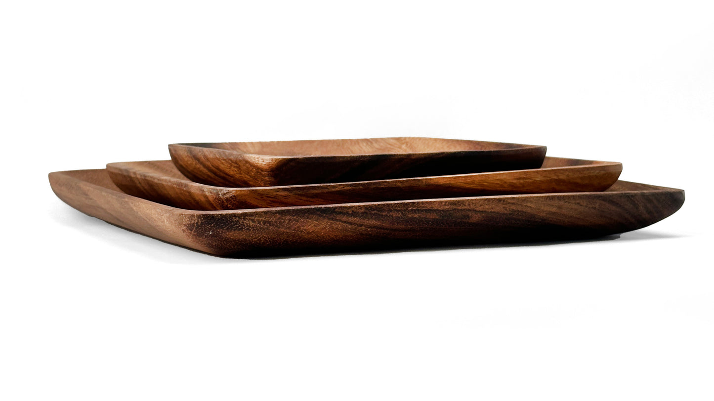 Wooden Square Plates Wooden Platter