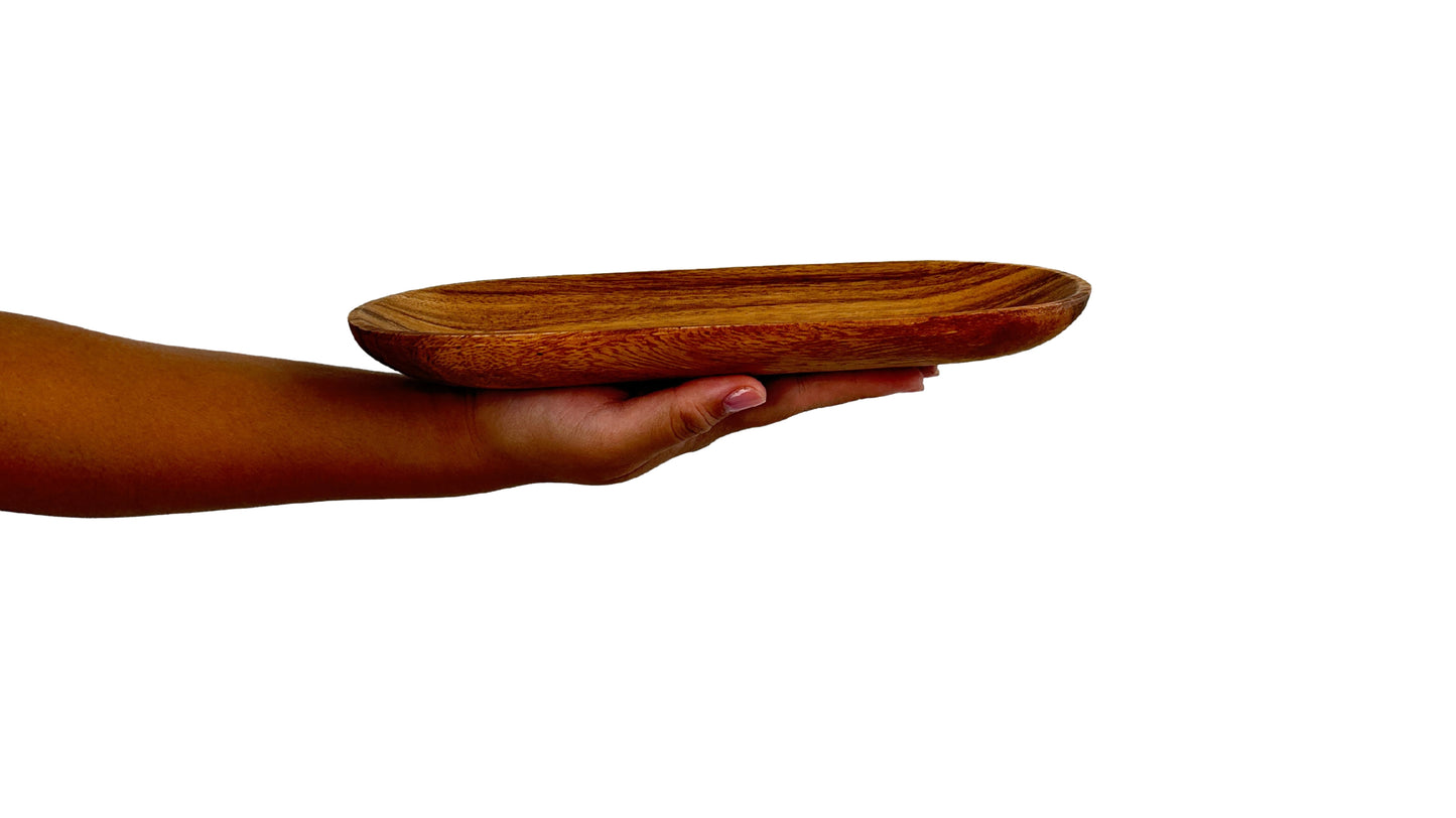 Wooden Oval Plate - Medium