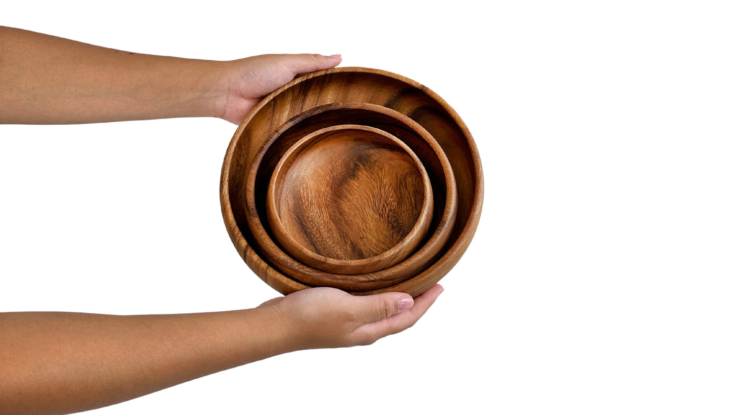 Wooden Calabash Bowl Salad Bowl