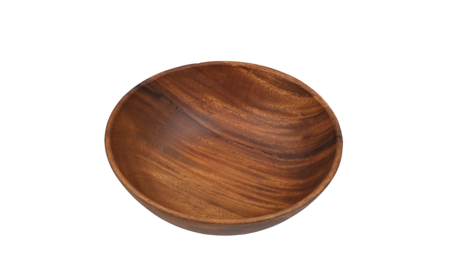 Wooden Wok Bowl Salad Bowl