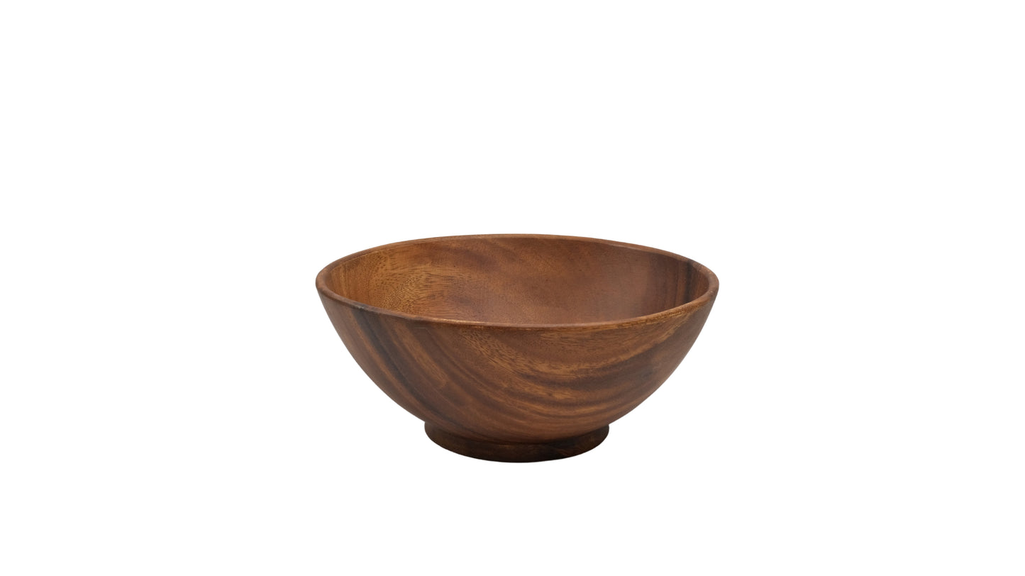 Wooden Wok Bowl Salad Bowl