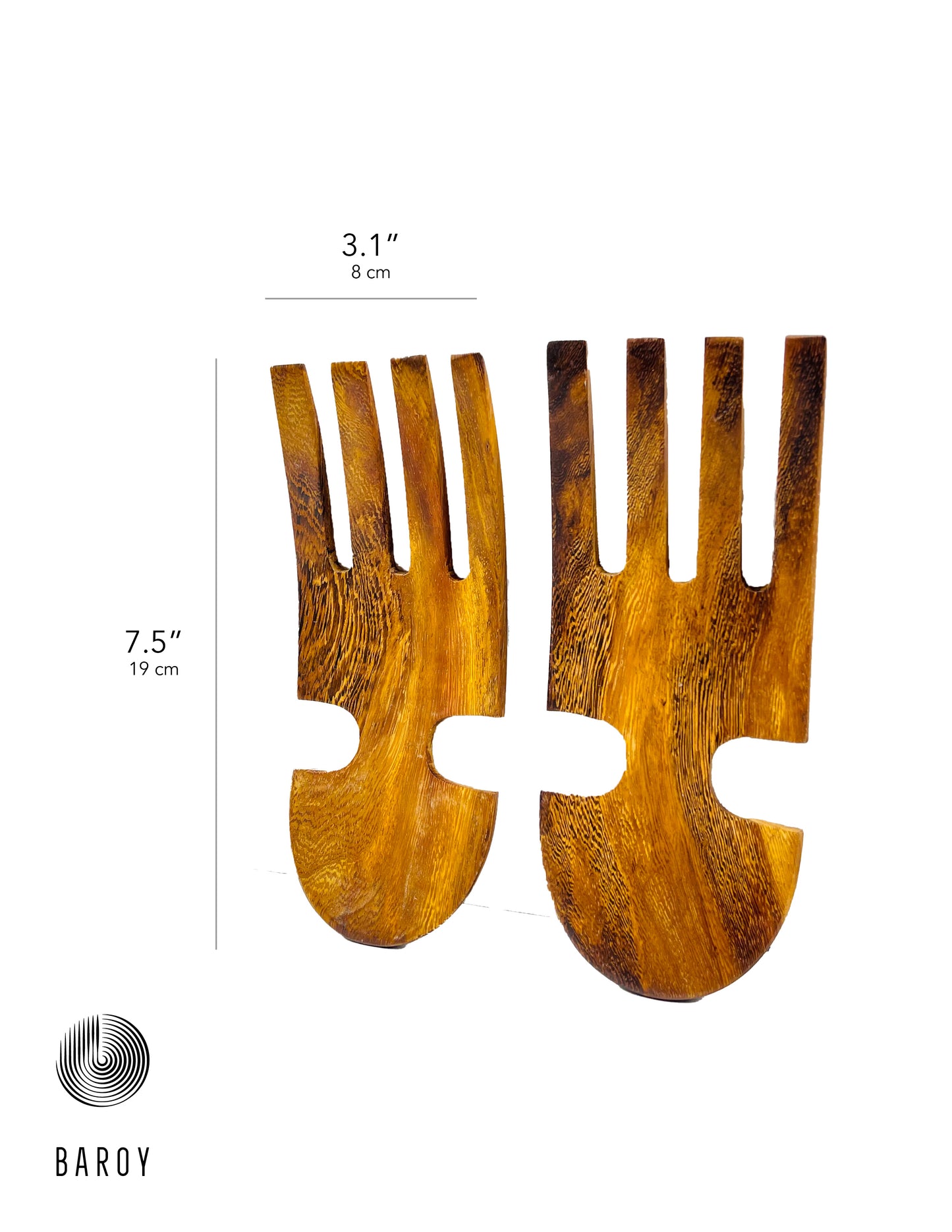 Wood Salad Tosser Set