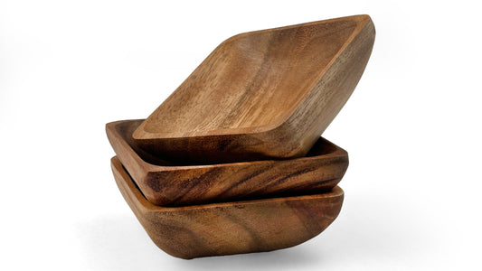 Wooden Square Bowl